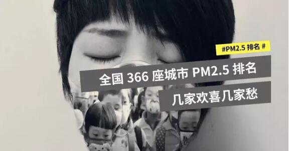 听说你的城市PM2.5又升高了？快来看看排第几