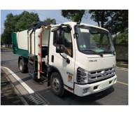 侧挂桶垃圾压缩车